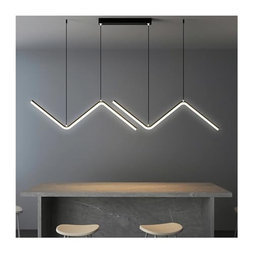Chandelier LED de techo elegante negro y oro para interiores 2