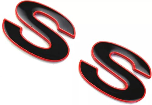 Image of Side Door Emblem 3D Badge Nameplate Letter Sticker 12369966R Fit for 1996-2002 SS 2pcs (Red Black)