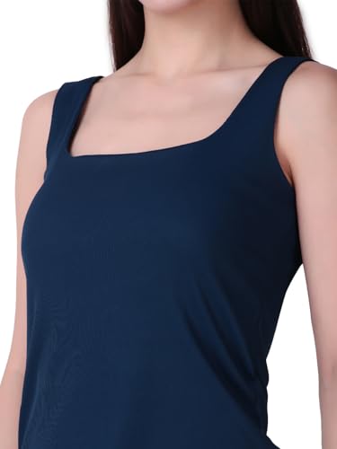 Image of Sizi Women Padded Camisole Workout Top| Tank Top with No Trace,Square Neck Seamless Vest,Elastic Removable Wide Shoulder Strap Camisole