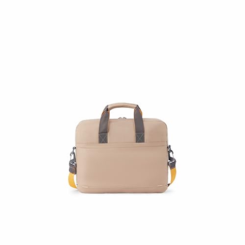 Image of American Tourister Urban Biz Office Briefcase | 2 Compartments | Front Quick-Access Pocket | Messenger Bag for Business | Adjustable & Detachable Shoulder Strap | Beige