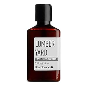 Beardbrand Beard Softener for Men [AS SEEN ON SHARK TANK] Leave in Beard Conditioner for Men – Hair Detangler & Conditioner with Sandalwood, Cedar Oil & Lumber Yard Scent 3.4 fl oz