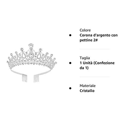 Tiara da donna accessori capelli donna capelli