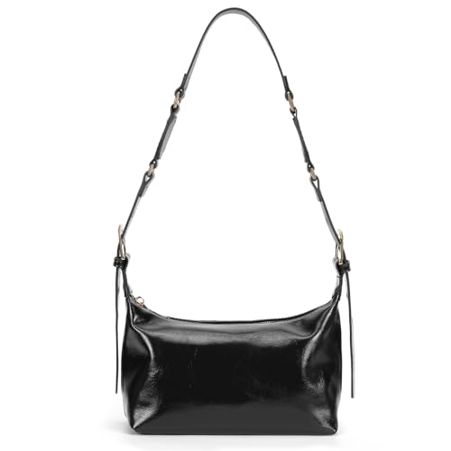 Duyijiff Women's Faux Leather Crossbody Bag Black