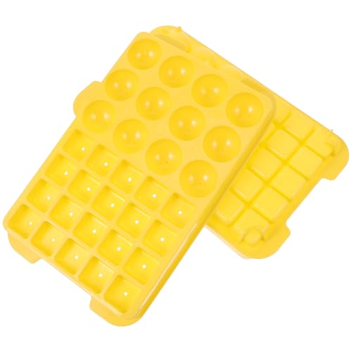 Molde para cubitos de hielo amarillo con 32 compartimentos miniatura 1