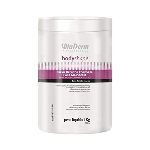 Vitaderm Creme Redutor Corporal Para Massagem Body Shape 1Kg