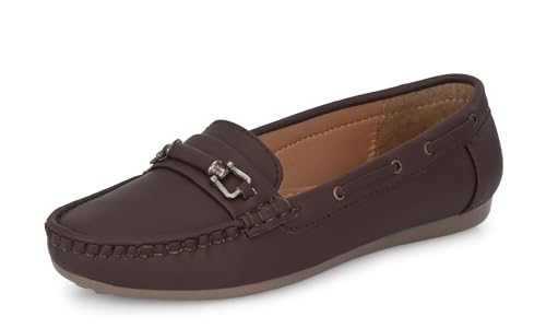 Image of Karaddi Women's Loafers | Cushioned Footbed | Stylish Fashion Moccasins | Comfortable Slip On Formal Loafer for Women | Flexible Style Casual Shoes | Formal Office Wear Shoe