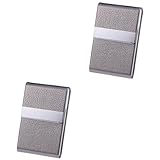 STOBOK 2St Kreditnehmer Geschäftsinhaber für Frauen brieftasche PU-Geschäftsinhaber Geschäftskoffer aus Edelstahl Unternehmen Geschenk Geschäftskartenhalter Zigarettenschachtel