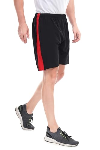 Image of BLUE STAR SHARK Men's Solid Casual Shorts | Quick-Dry Lightweight Gym Shorts with Pockets | Ideal for Running, Sports, Training, Workout, and Everyday Wear
