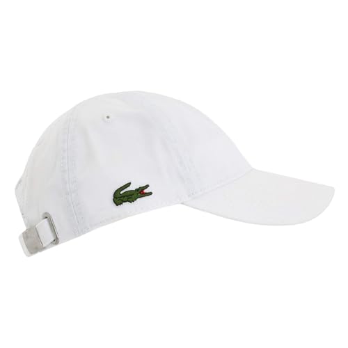 Lacoste Boné de gabardine sólido para meninos, Branco, 2-5T