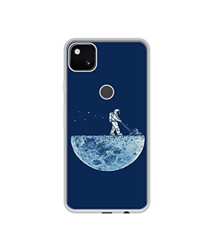 Image of Moon Walk Design Printed Silicon Soft TPU Back Case Cover for Google Pixel 4A