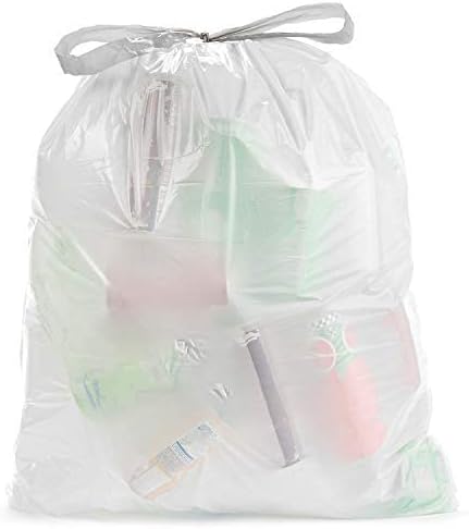 Miniatura 2 de Commander - Bolsas de basura blancas con cordón para cocina, de 13 galones, 0.7 milésimas de pulgada de alto, 24 x 25 pulgadas, paquete de 25