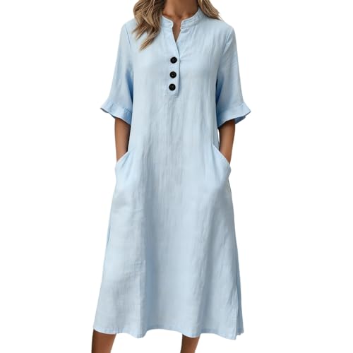 Robe longue en lin douceur et liberté d'un été serein aux lignes fluides