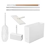 アイリスオーヤマ 清掃用品 フローリングワイパー リビングお掃除5点セット まとめて収納可能 清掃セット モップ リビング ホワイト SSE-5M