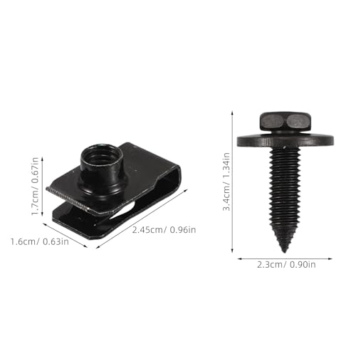 Kit de clips en U de acero resistente para parachoques y paneles de coche 2
