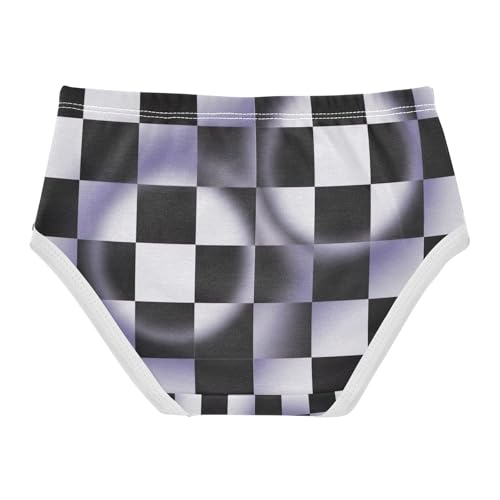 Checkerboard Squares Toddler Underwear, Girls Cotton Underwear, 2T–8 Years2