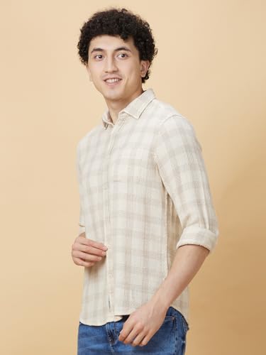 Image of Being Human Black Slim Fit Regular Collar Men's Shirt Clothing