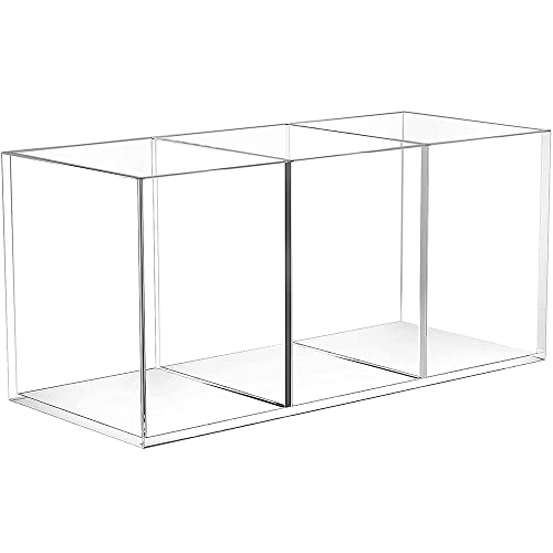 Aieraczy Porte Stylo, Pot à Crayon Bureau, Organisateur de Bureau, Pot a Stylo, Rangement Stylo, Pot a Pinceau de Maquillage, Transparent Carré Pot Crayon en Plastique pour Accessoire Bureau