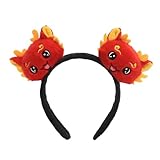 [Sunmelory] 龍 竜 カチューシャ 可愛い 髪飾り かぶり物 ドラゴン コスプレ 2024年 干支 辰年 龍 立体 ヘアアクセサリー 萌えグッズ ヘアバンド モフモフ ぬいぐるみ 年賀状 パーティー コスプレ小道具 撮影道具 プレゼント (タイプB)