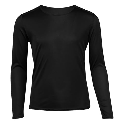 Hot Chillys Youth Peach Skins Crewneck Lightweight Relaxed Fit Base Layer Top | Warm Soft Thermal Underwear Long Sleeve Shirt