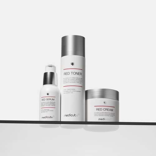 Image of Medicube Red Toner 2.0 || Low-irritating Formula for Acne-Prone Skin | Soothing and Relieving | Formulated with BHA, Niacinamide & Adenosine | Non-comedogenic | Korean Skincare (3.38fl.oz.)