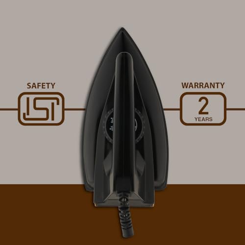 Image of USHA EI 3160-M Dry Iron | 600W | Non-stick PTFE Coated Sole Plate For Easy Gliding & Long Life | 1.6 m Long Cord | Dual Layer Safety | 2 Year Warranty