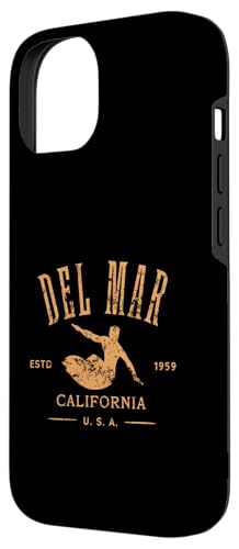 Jeff Hobrath Del Mar California Surf Design Vieilli Coque pour iPhone 14 – vue 2