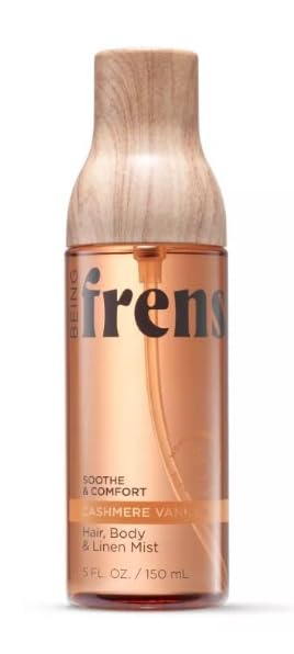 Being Frenshe Cashmere Vanilla Mist Duo | BODY AND LINEN MIST Soothe And Comfort Hair, 5 fl oz | Full Size & 2 fl oz Mini