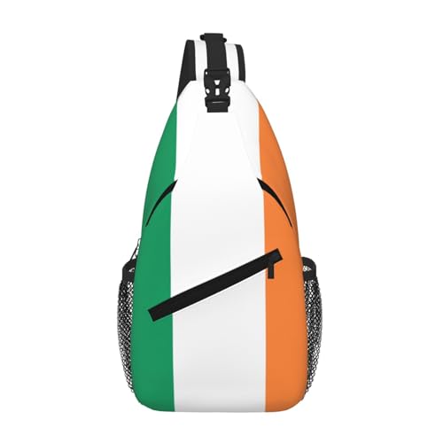 Mochila de pecho con bandera irlandesa unisex bolsa diagonal para viajes