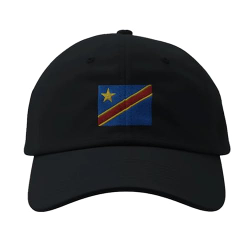 Casquette drapeau RDC noire idéale pour vos sorties urbaines et événements culturels