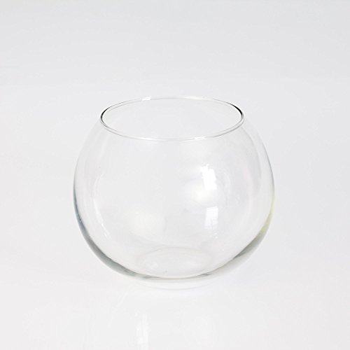 innaGLAS Vase Rond - Photophore Boule Tobi, en Verre Transparent, 12cm, Ø 14cm - Vase en Verre...