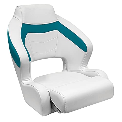Wise 3338-0033 BAJA XL Bucket Seat with Flip Up Bolster, Brite White/Hot Teal