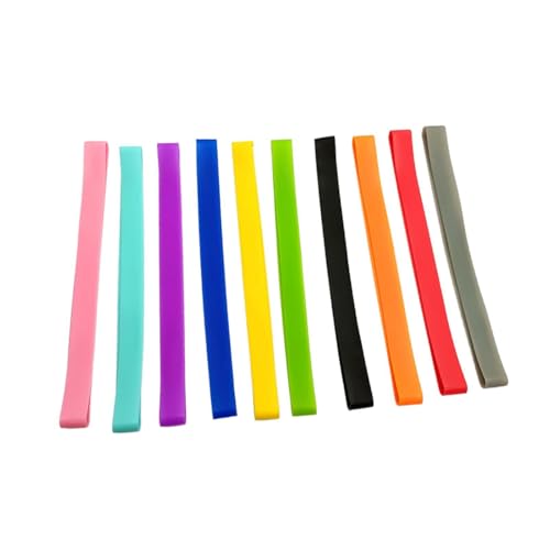 MotiveTech 10 個入り シリコン弾性バンド、ボックスラップ、カラフルなポータブル梱包バンド、財布、カード、ビーチタオル、ハイキング用のラッピング, 14cm×1cm