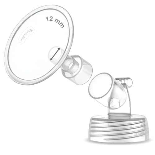 Image of 1X 12 mm Maymom Two-Piece Wide Neck Pump Parts for Spectra S1 /S2 Pumps; Incl Wide Mouth Flanges; Not Original Spectra Flange