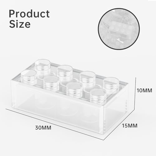 Image of Classic Bulk Brick Block 2x4, 200 Piece Building Brick Full Transparency, Compatible with Lego Parts and Pieces 3001, Creative Play Set - Compatible with Major Brands(Colour:Full Transparency)