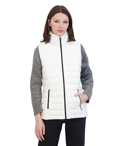 Image of Nautica Women's Stretch Puffer Vest - Water-resistant Transitional Outerwear Layer With Detachable Hood