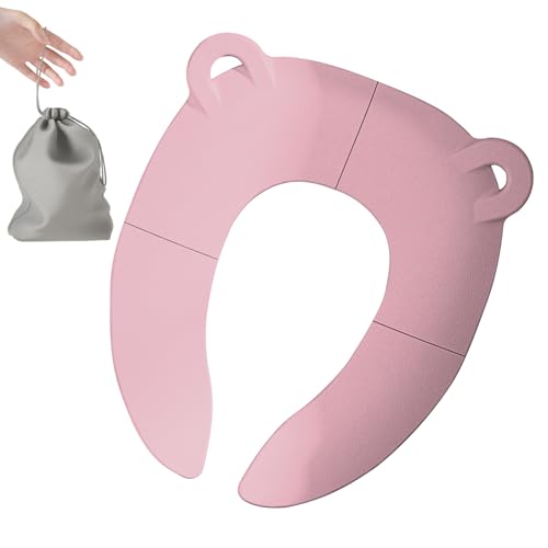 Asiento Entrenamiento Orinal - 6M-6A Cubierta WC | Asiento Plegable PP | Reductor Inodoro Infantil Portátil Viaje | Hotel Exterior Camping Coche Baño Público