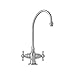 Waterstone 1550-PC Hampton Double Cross Handles Bar Faucet, Polished Copper