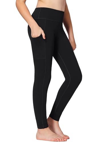 OUANDME Mädchen Leggings Mit 2 Taschen - Weiche Athletic Leggings Für Sport & Tanz