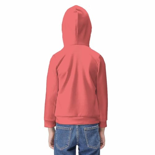 Pull à capuche couleur pure avec poches à cordon pour ados