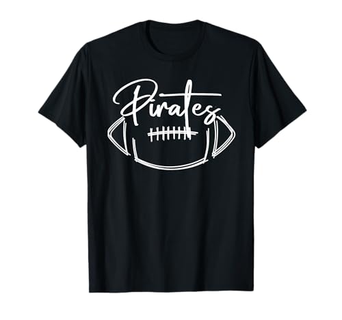 Pirate Pride Football Mom Pirates School Spirit Sports T-Shirt