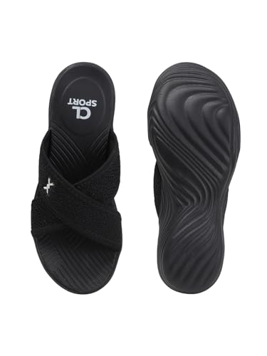 Image of Carlton London Women's Woven Criss-Cross Comfort Wedge Slide