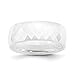 Chisel White Ceramic Ring (8.0 mm) - Size 7.5