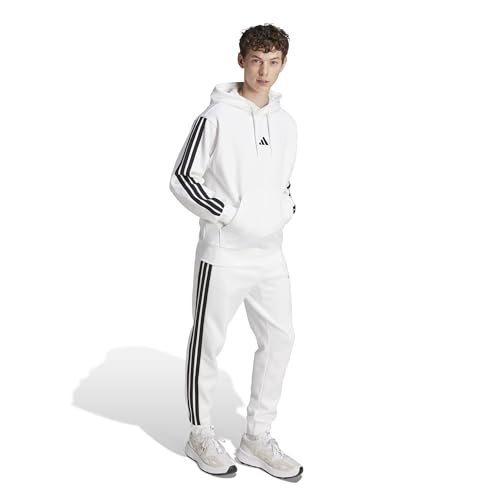 Image of adidas Mens Essentials Three Stripes Fleece Hoodie Athletic Outerwear Casual - Green