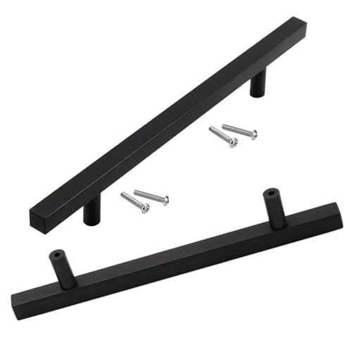 Uchwyty do szuflad ze stopu aluminium, uchwyty do szafek w kształcie litery T, do kuchni, łazienki, szafy, komody (odległość otworu 352 mm)