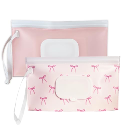cephira Baby wipes dispenser，portable baby wipes holder for outdoor, Refillable baby wipes container, on the go wet wipe pouch for travel, resuable...
