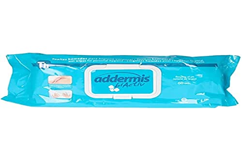 ADDERMIS TOALLITA Adultos 60UN, Negro, 60 Unidad (Paquete de 1)