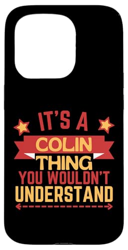 Carcasa para iPhone 15 Pro Nombre Colin regalo divertido para Colin