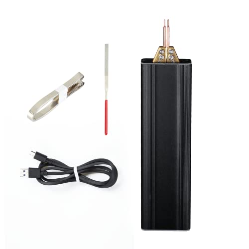 Spot Welder, Riiai Battery Spot Welder, 5 Gear Adjustable Spot Welding Machine with Nickel Sheet, USB Rechargeable, 6000Mah Battery Powered, Portable Spot Welder