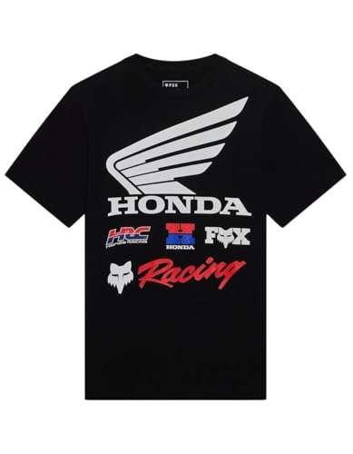 Camiseta de manga corta Fox Racing Honda 195 confeccionada en algodón premium