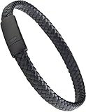 ☑️ INTRODUCING THE FORGE & FOUNDRY BRAIDED LEATHER BRACELET - “HANOVER” - Crafted with meticulous attention to detail, this exquisite piece features genuine black leather tightly braided and paired with a sleek brushed black 316L stainless steel clas...
